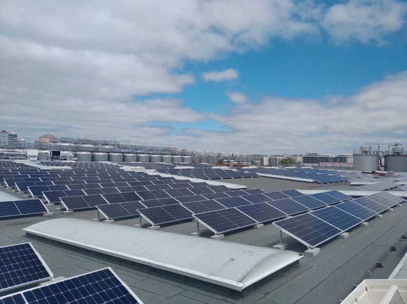 La compañía cervecera Estrella Galicia instala 1.000 paneles solares para autoconsumo